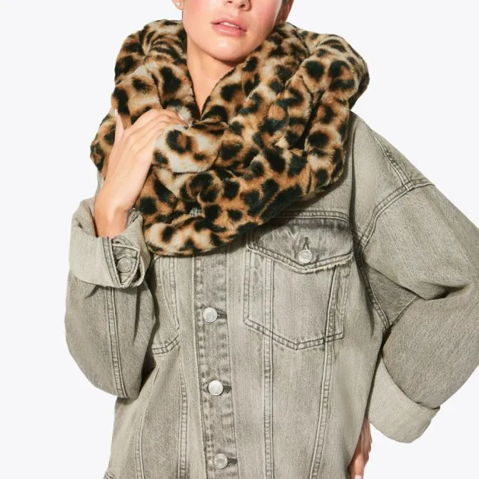 Kurt Geiger Scarves and Gloves Faux Fur Chain Scarf Brown Other 8211 Women