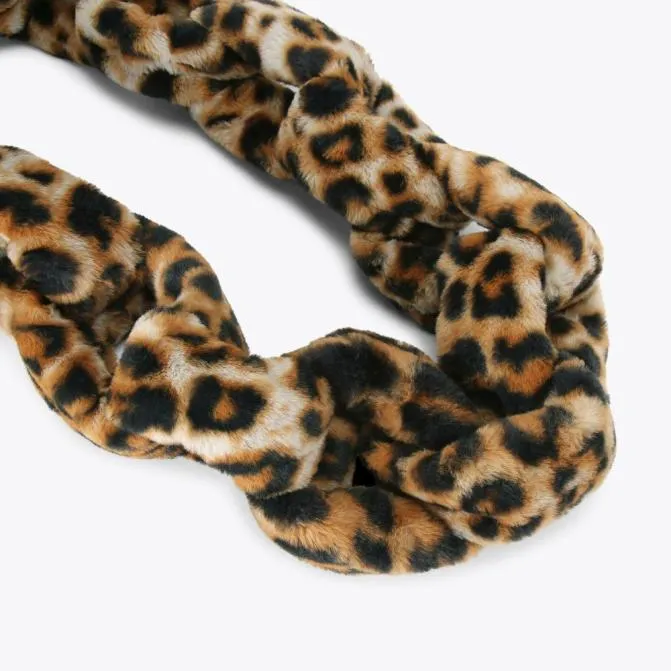 Kurt Geiger Scarves and Gloves Faux Fur Chain Scarf Brown Other 8211 Women