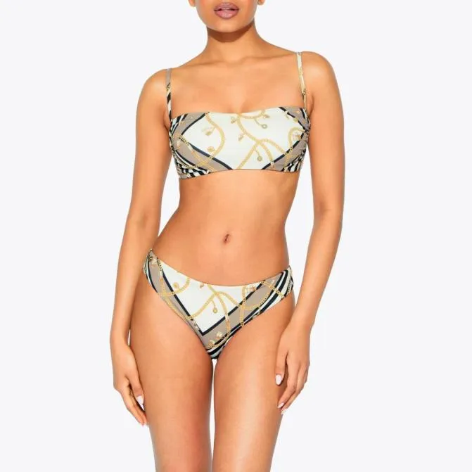 Kurt Geiger Swim Kensington Bandeau Beige Combination 8211 Women