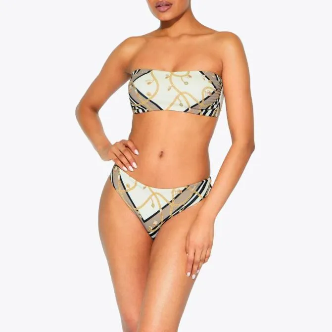 Kurt Geiger Swim Kensington Bandeau Beige Combination 8211 Women