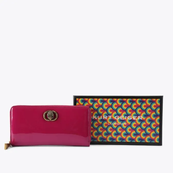 Kurt Geiger Wallets and Purses Chelsea Zip Around Wallet Fushia 8211 Women