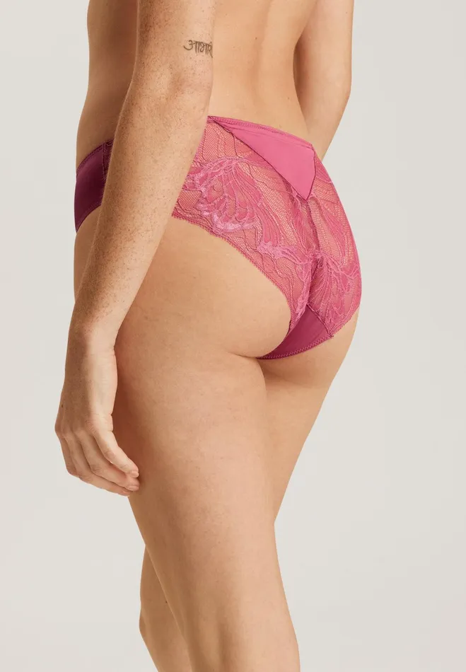 Lace Back Bikini Rose Wine Women HANRO Bikini Briefs