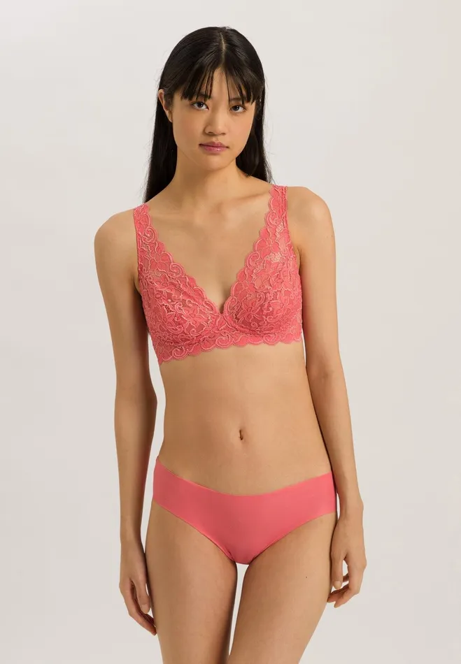 Lace Soft Cup Bra Porcelain Rose Women HANRO Wireless Bras