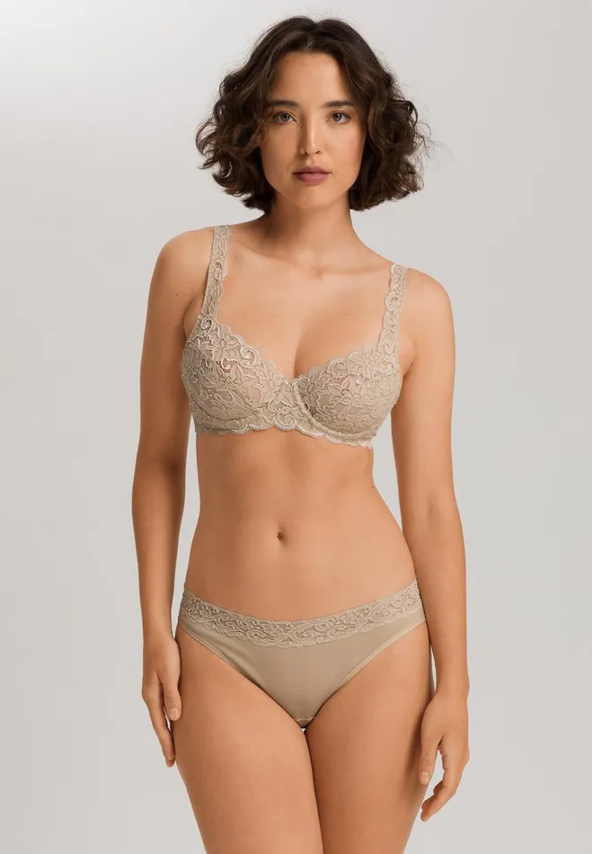 Lace Underwire Bra Iced Cappuccino Women HANRO Underwire Bras