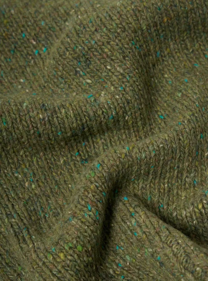 Langdale Cardigan In Green Tweed Knit Men Universal Works Cardigans