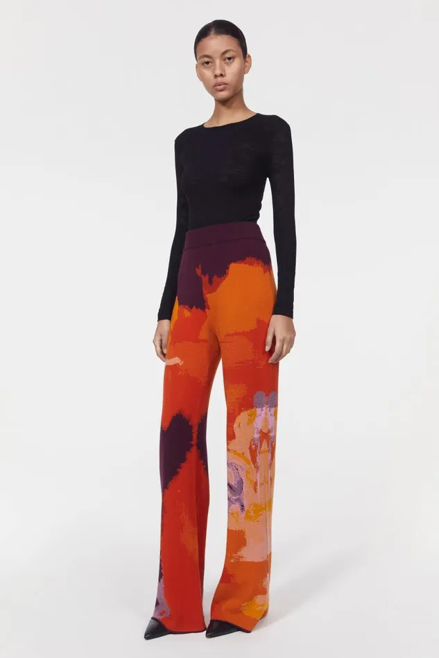 Lejon Art Knitted Pants Flame Multi Women Rodebjer Sets and Suits