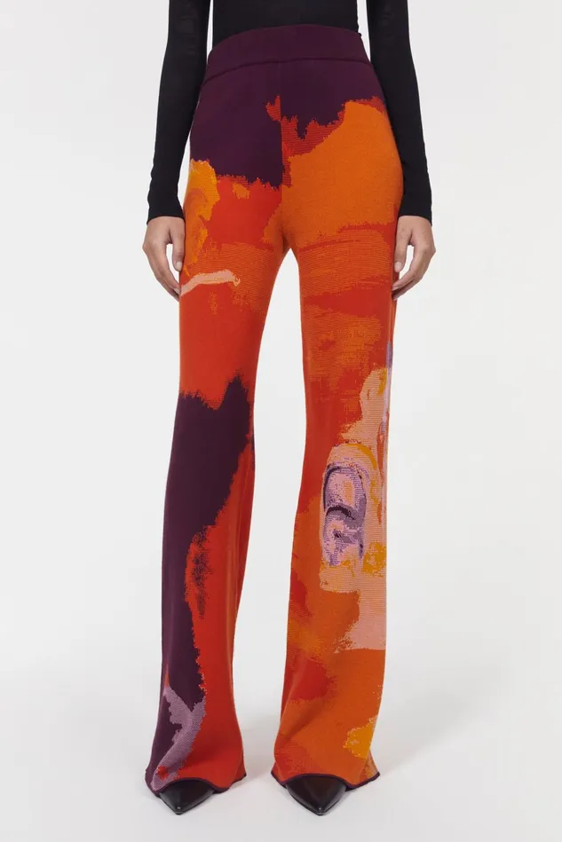 Lejon Art Knitted Pants Flame Multi Women Rodebjer Sets and Suits