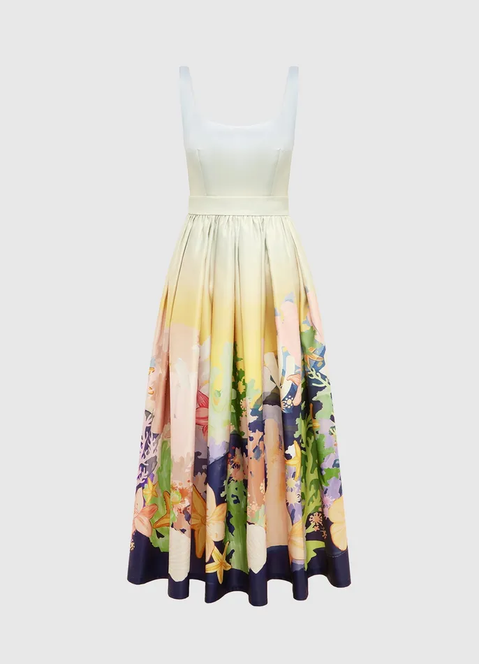 LEO LIN Colleen Midi Dress 8211 Neptune Print in Seashell Women Dresses and Jumpsuits LEO LIN Colleen Midi Dress 8211 Neptune Print in Seashell Women Dresses and Jumpsuits