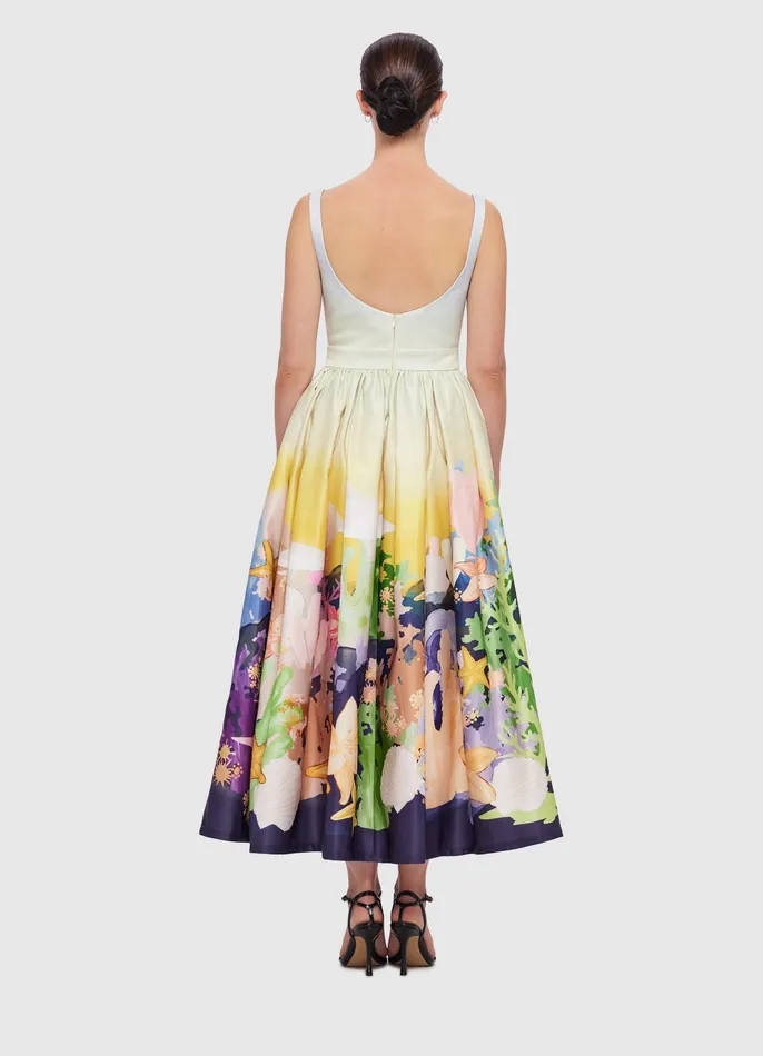 LEO LIN Colleen Midi Dress 8211 Neptune Print in Seashell Women Dresses and Jumpsuits