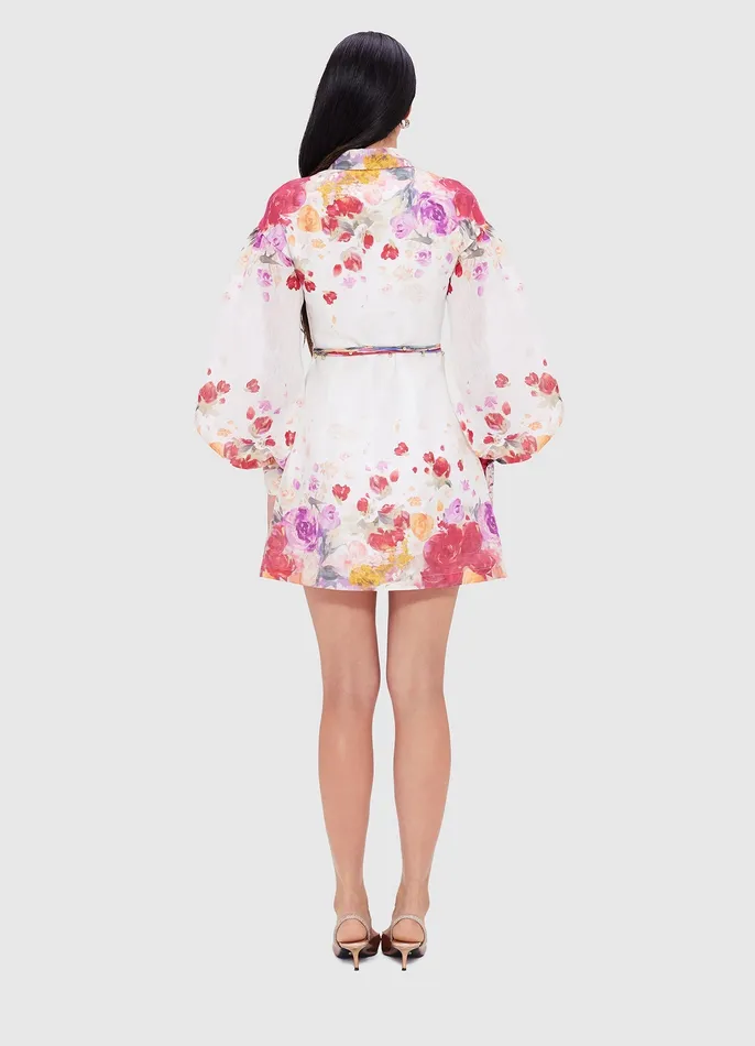 LEO LIN Juliana Shirt Mini Dress 8211 Fleur Print Women Dresses and Jumpsuits