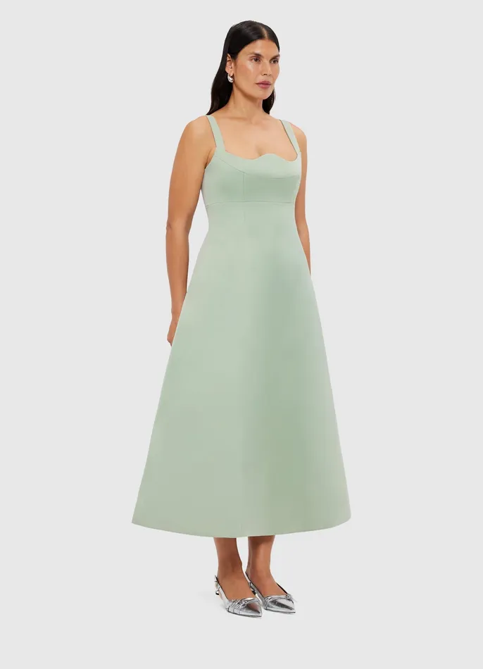 LEO LIN Odette Midi Dress 8211 Sage Women Dresses and Jumpsuits