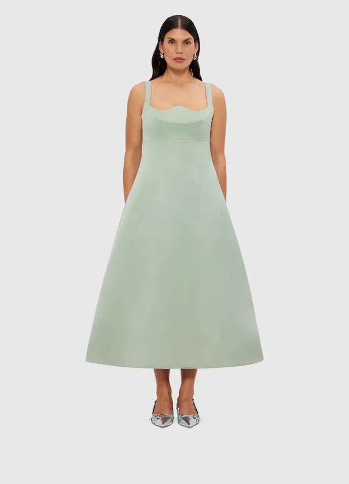 LEO LIN Odette Midi Dress 8211 Sage Women Dresses and Jumpsuits