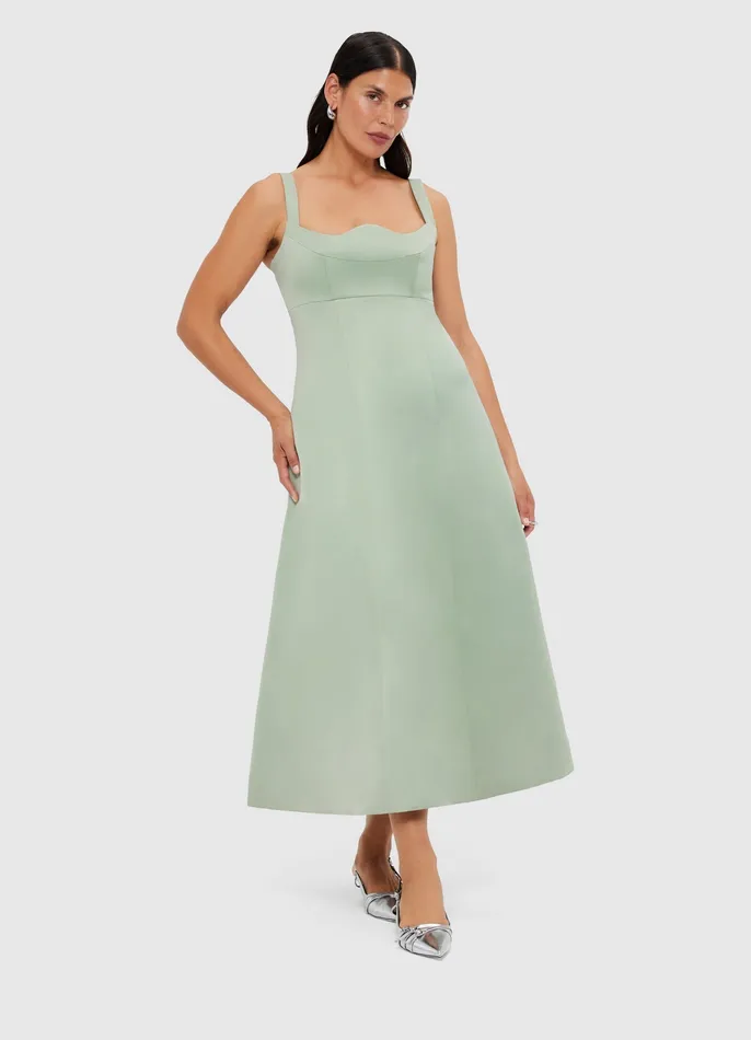 LEO LIN Odette Midi Dress 8211 Sage Women Dresses and Jumpsuits