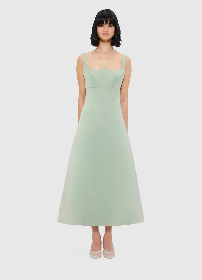 LEO LIN Odette Midi Dress 8211 Sage Women Dresses and Jumpsuits
