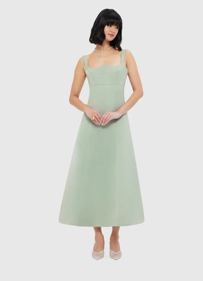 LEO LIN Odette Midi Dress 8211 Sage Women Dresses and Jumpsuits