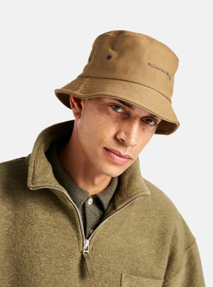 Lewis Hat In Khaki Canvas Men Universal Works Hats