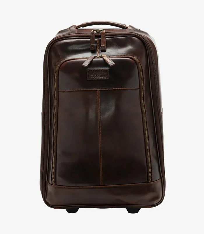 Loake Paris Wheeled Suitcase Brown Men Day Bags