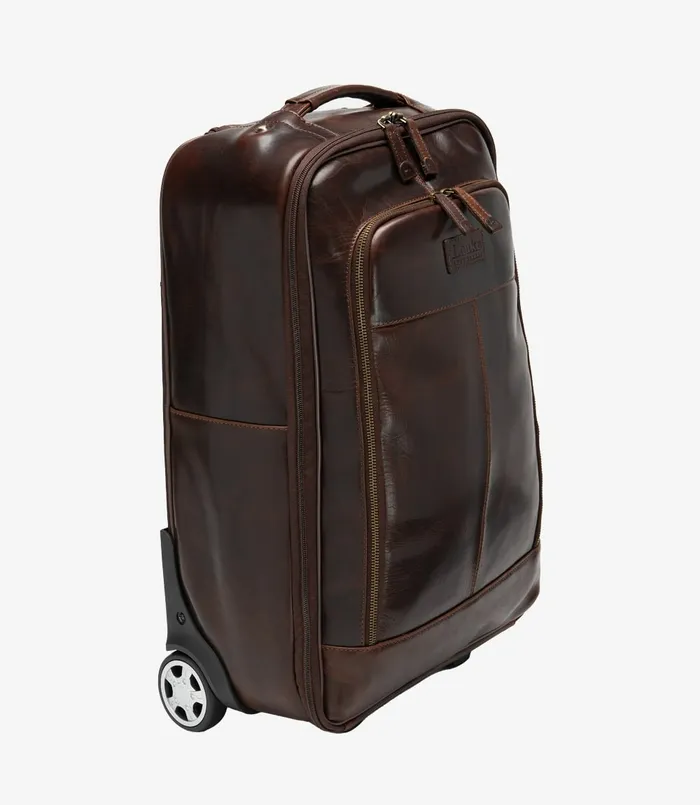 Loake Paris Wheeled Suitcase Brown Men Day Bags