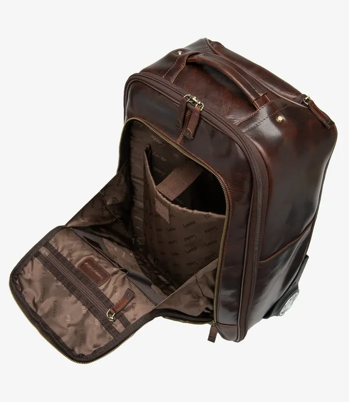 Loake Paris Wheeled Suitcase Brown Men Day Bags