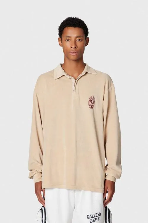 Long Sleeve Men Gallery Dept CHATEAU POLO SHIRT Light Tan
