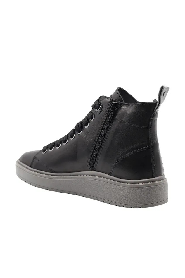 Lumberjack ANKLE BOOTS Women HIGH CUT SNEAKER BLACK Woman 776 Black