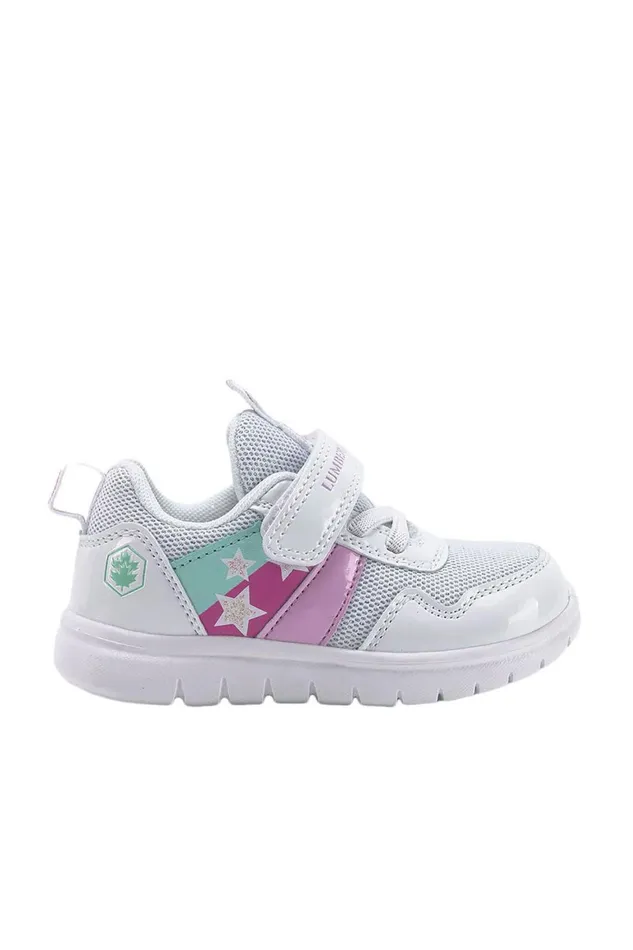 Lumberjack Shoes Girls 1 VELCRO AND ELASTIC LACE WHITE Girl Basic Casual Boots White