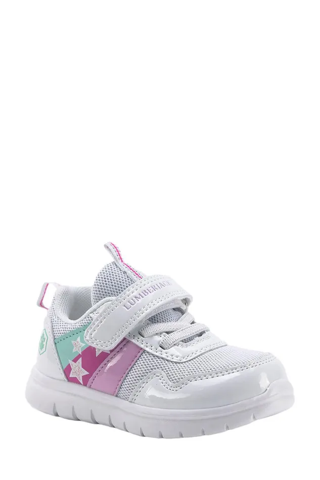 Lumberjack Shoes Girls 1 VELCRO AND ELASTIC LACE WHITE Girl Basic Casual Boots White