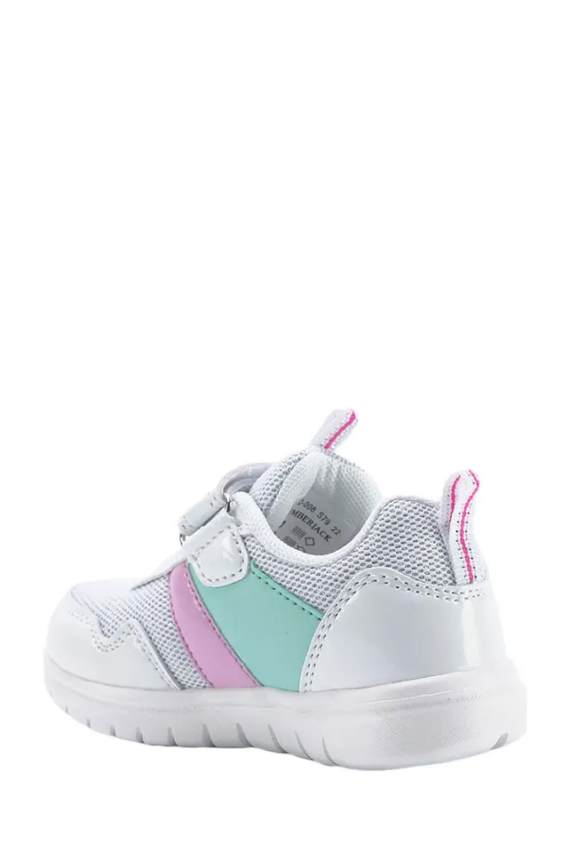 Lumberjack Shoes Girls 1 VELCRO AND ELASTIC LACE WHITE Girl Basic Casual Boots White