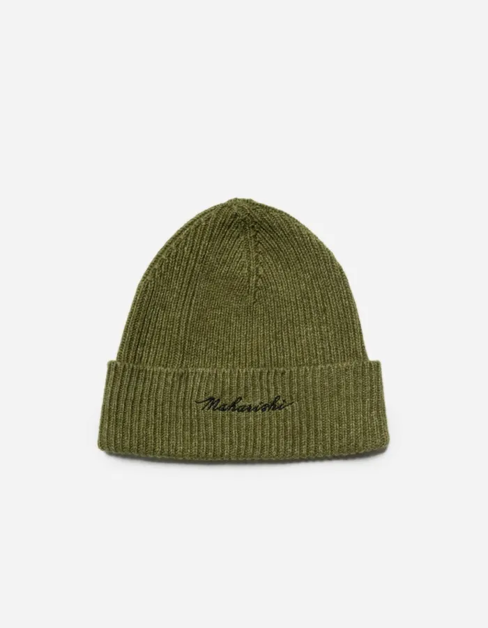 Maharishi Hats 1368 Maharishi Embroidered Beanie Olive 8211 Men