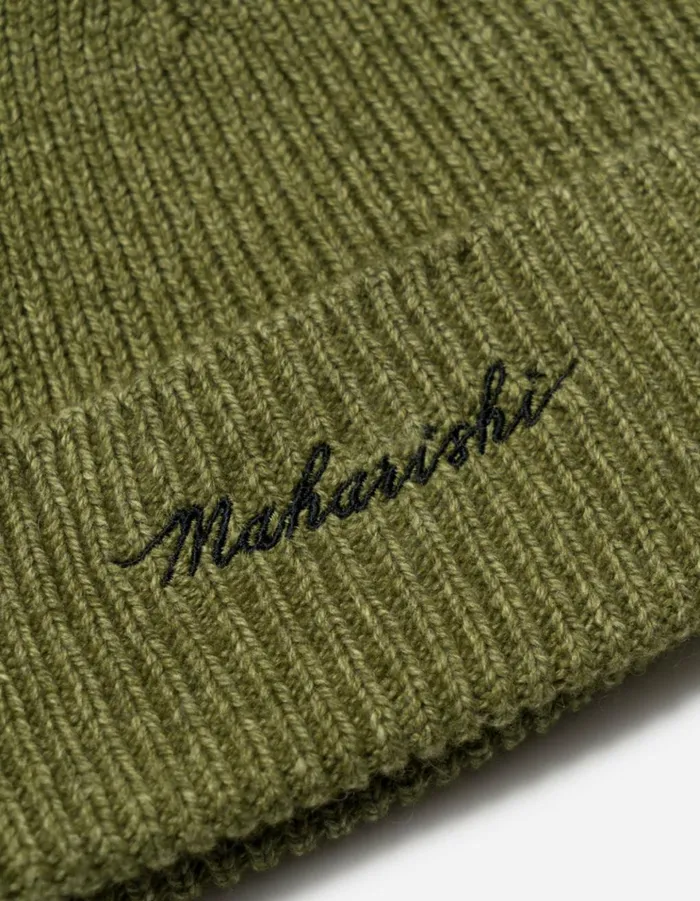 Maharishi Hats 1368 Maharishi Embroidered Beanie Olive 8211 Men