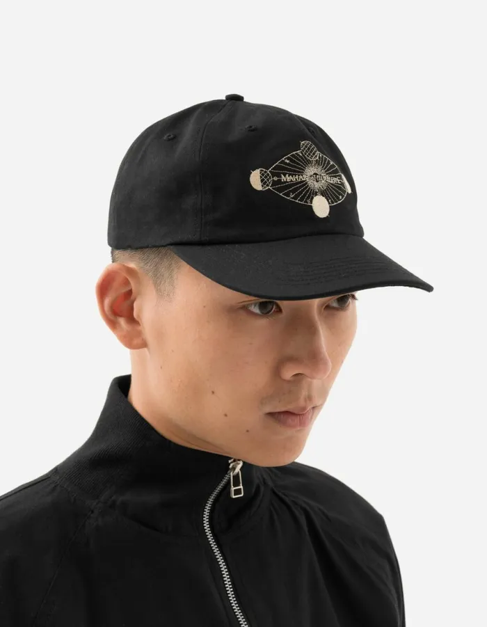 Maharishi Hats 1458 Celeste Third Eye 6 Panel Cap Black 8211 Men