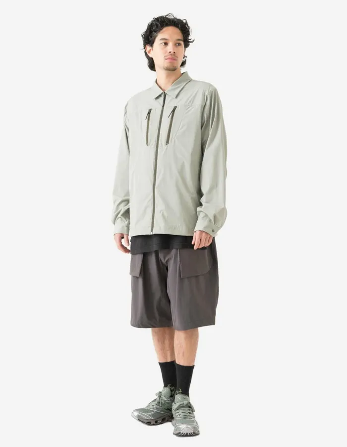 Maharishi Long Sleeve Shirts 6040 Recycled Nylon Overshirt Sage 8211 Men