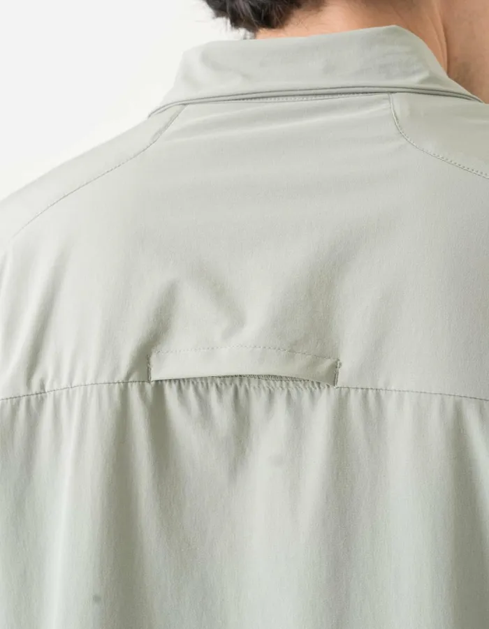 Maharishi Long Sleeve Shirts 6040 Recycled Nylon Overshirt Sage 8211 Men