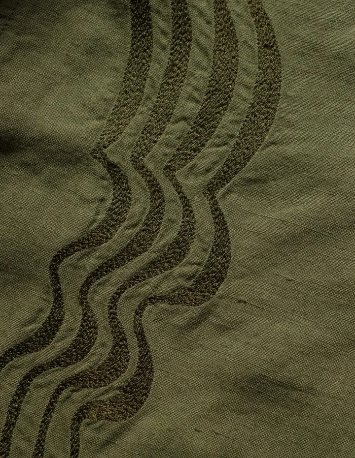 Maharishi Long Sleeve Shirts 6053 Maharishi Kurta Shirt Olive OG107F 8211 Men