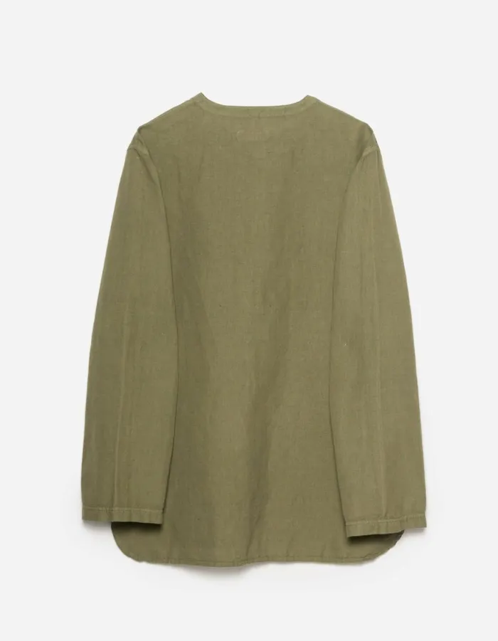 Maharishi Long Sleeve Shirts 6053 Maharishi Kurta Shirt Olive OG107F 8211 Men