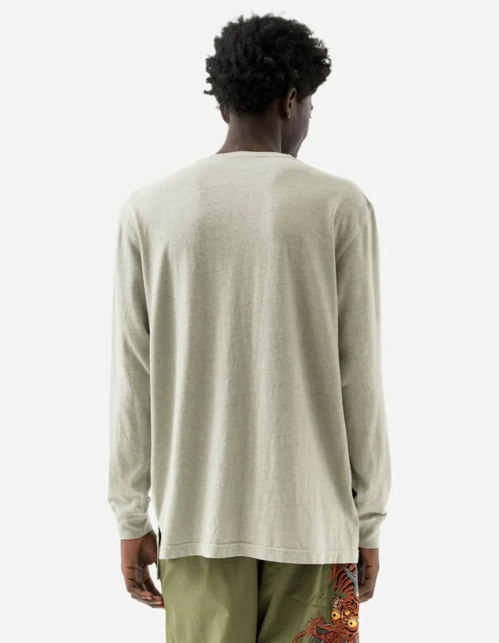 Maharishi Long Sleeve TShirts 6001 Monk Organic Hemp LS TShirt Sage 8211 Men