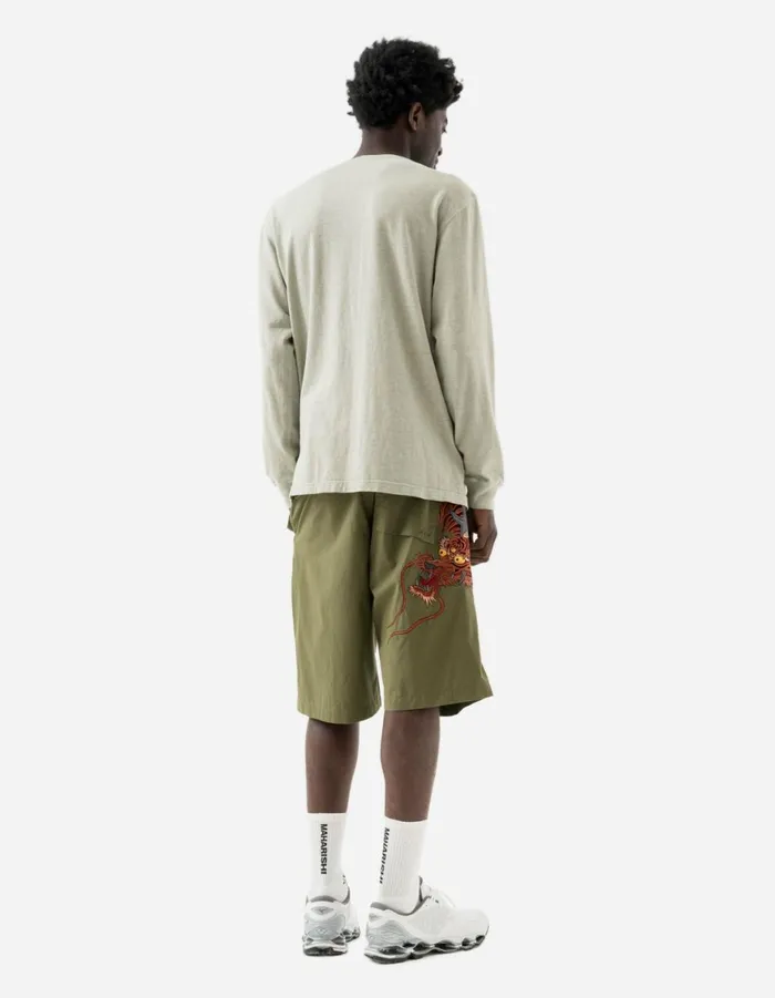 Maharishi Long Sleeve TShirts 6001 Monk Organic Hemp LS TShirt Sage 8211 Men