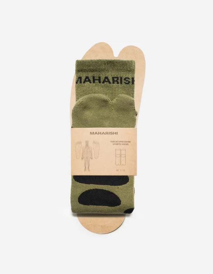 Maharishi Socks 1460 Maharishi Acu Tabi Sport Socks Olive 8211 Men
