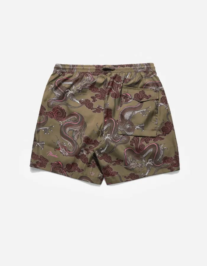 Maharishi Swim Shorts 1549 Dragon Swim Shorts Olive 8211 Men