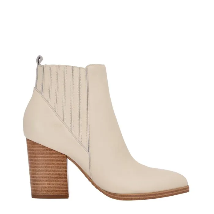 Marc Fisher Boots and Booties Women Alva Pointy Toe Bootie Chic Cream Leather Marc Fisher Boots and Booties Women Alva Pointy Toe Bootie Chic Cream Leather
