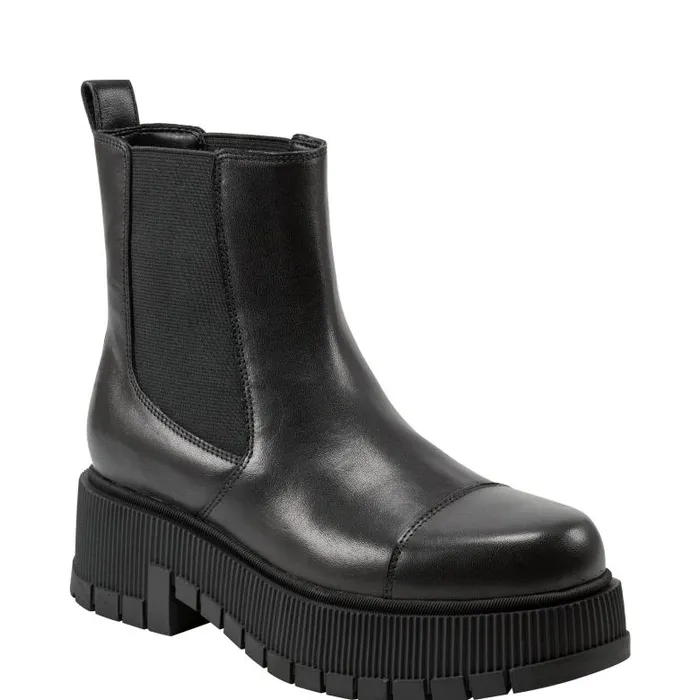 Marc Fisher Boots and Booties Women Bermida Lug Sole Bootie Black Leather