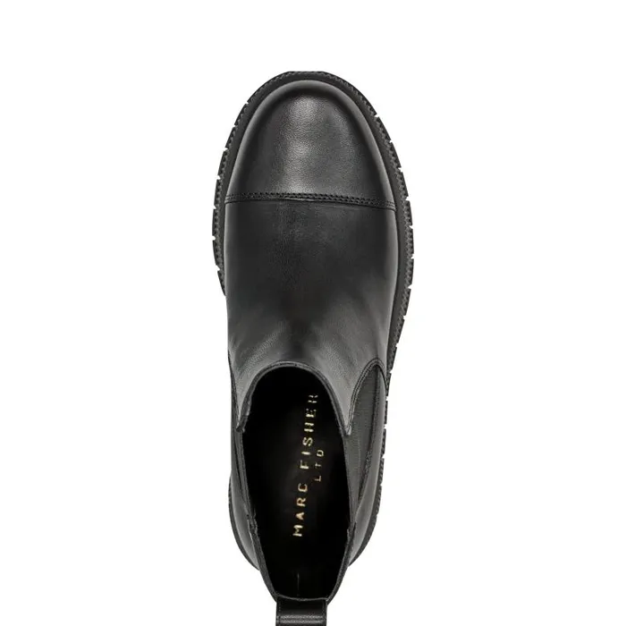 Marc Fisher Boots and Booties Women Bermida Lug Sole Bootie Black Leather