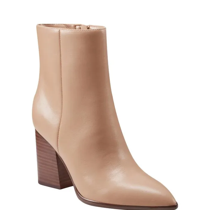 Marc Fisher Boots and Booties Women Melysa Dress Bootie Light Natural Leather