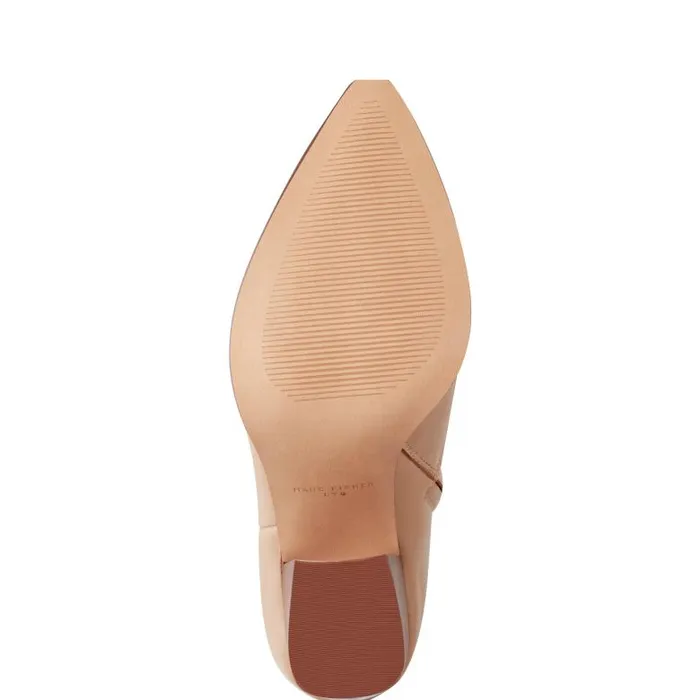 Marc Fisher Boots and Booties Women Melysa Dress Bootie Light Natural Leather