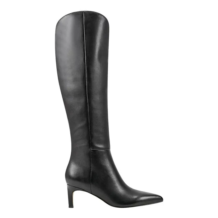 Marc Fisher Boots and Booties Women Quinnie Dress Boot Black Leather