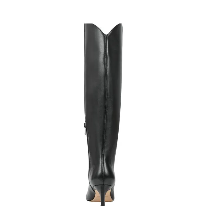 Marc Fisher Boots and Booties Women Quinnie Dress Boot Black Leather