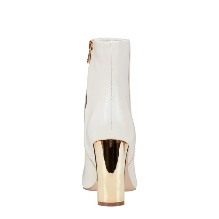 Marc Fisher Boots and Booties Women Talyna Dress Bootie Chic Cream Leather