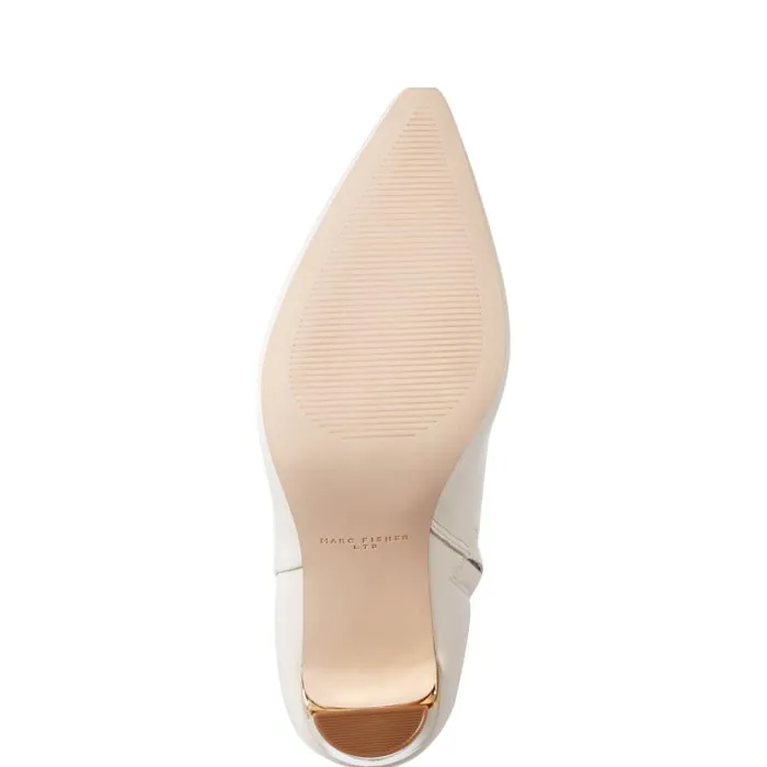 Marc Fisher Boots and Booties Women Talyna Dress Bootie Chic Cream Leather