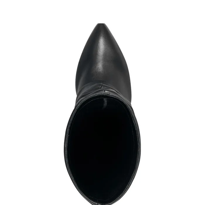 Marc Fisher Boots Women Lalita Foldover Dress Boot Black Leather