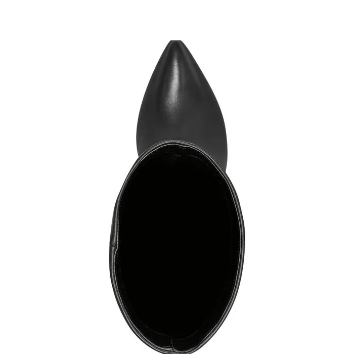 Marc Fisher Boots Women Leina Block Heel Pointy Toe Dress Boot Black